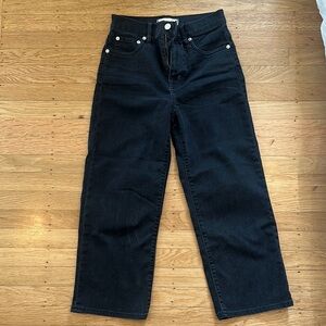 Size 25 black madewell denim, like new
